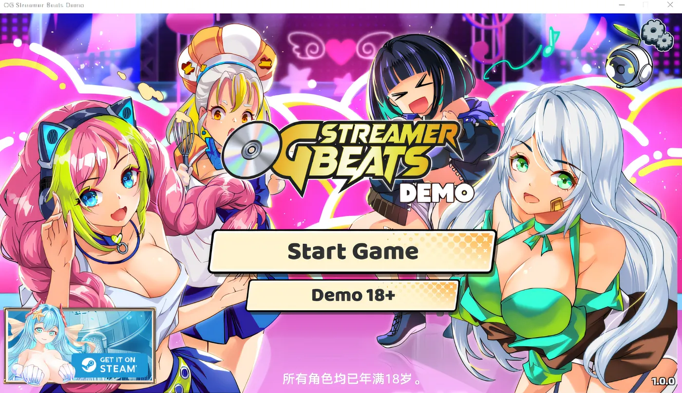 [PC] T14673 OG 主播计划：节奏出道！ Ver1.00 Steam官方中文Demo版 [新作/381.9M]-ACG游戏网